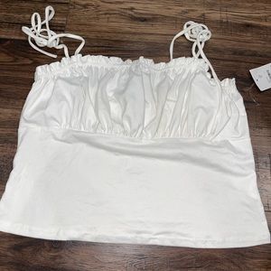 White crop tank top